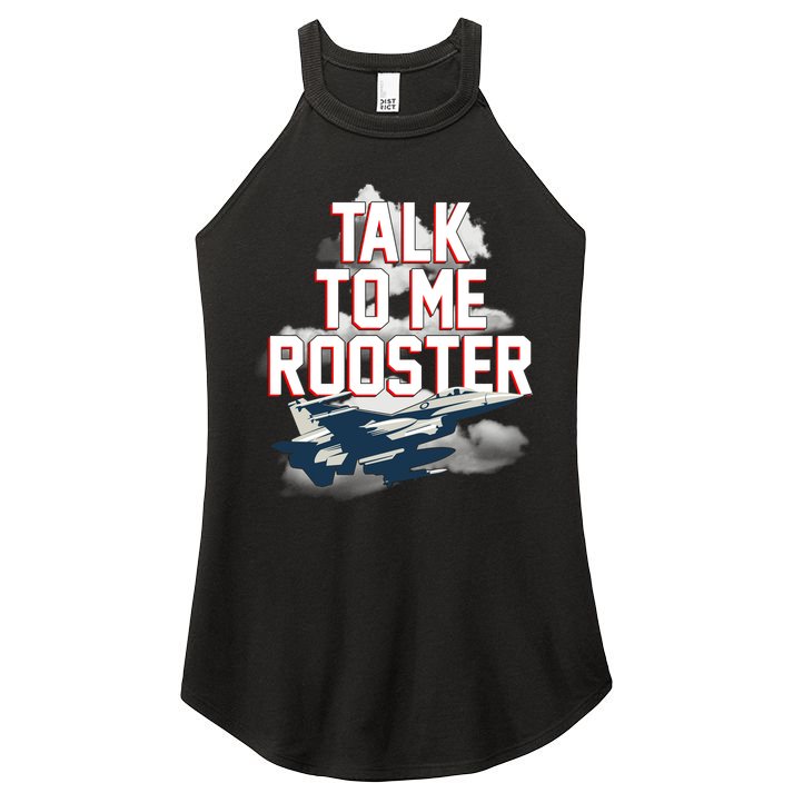 Funny Talk To Me Rooster Women's Perfect Tri Rocker Tank