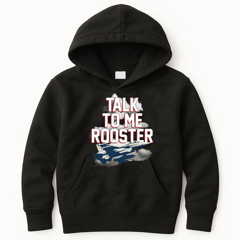 Funny Talk To Me Rooster Kids Hoodie