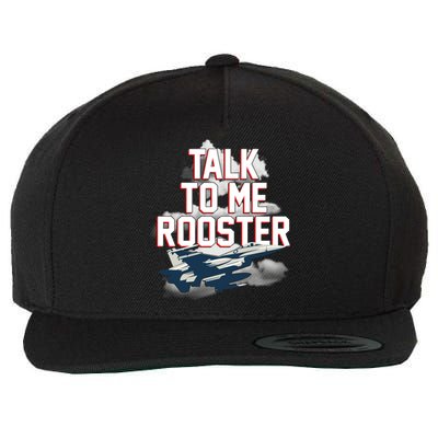 Funny Talk To Me Rooster Wool Snapback Cap