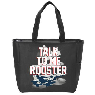 Funny Talk To Me Rooster Zip Tote Bag