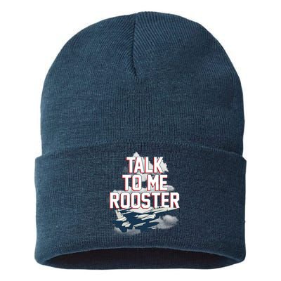 Funny Talk To Me Rooster Sustainable Knit Beanie