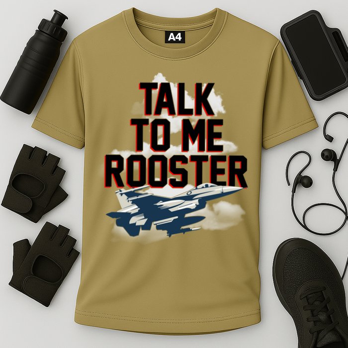 Funny Talk To Me Rooster Performance Shirt