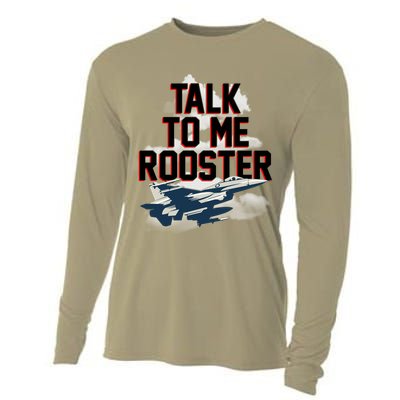 Funny Talk To Me Rooster Cooling Performance Long Sleeve Crew