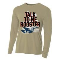 Funny Talk To Me Rooster Cooling Performance Long Sleeve Crew