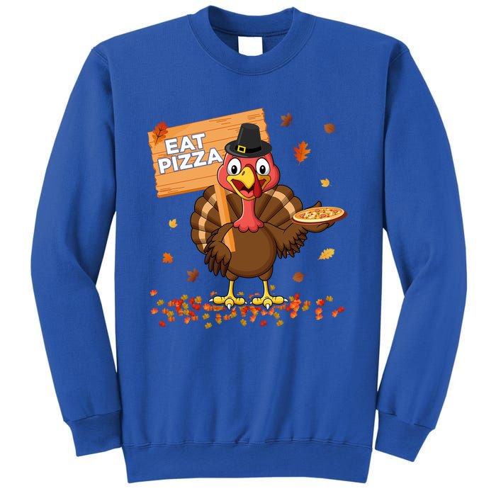 Funny Thanksgiving Turkey Eat Pizza Cute Gift Sweatshirt