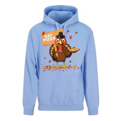 Funny Thanksgiving Turkey Eat Pizza Cute Gift Unisex Surf Hoodie