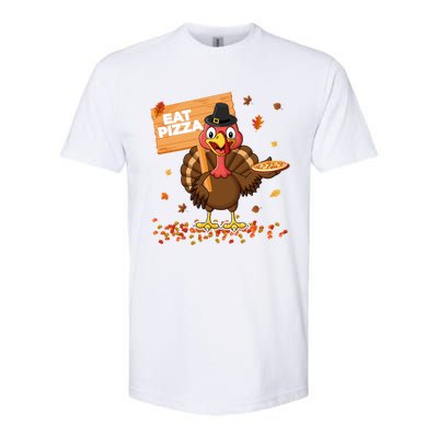 Funny Thanksgiving Turkey Eat Pizza Cute Gift Softstyle® CVC T-Shirt