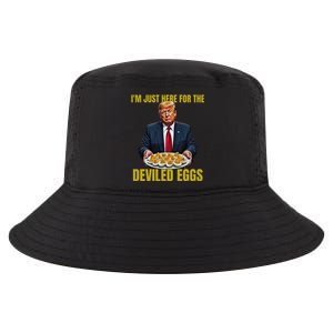 Funny Trump Thanksgiving IM Just Here For The Deviled Eggs Cool Comfort Performance Bucket Hat