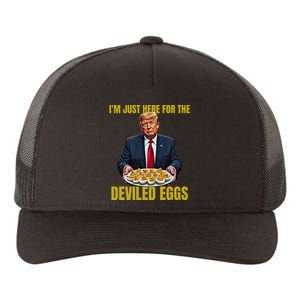 Funny Trump Thanksgiving IM Just Here For The Deviled Eggs Yupoong Adult 5-Panel Trucker Hat