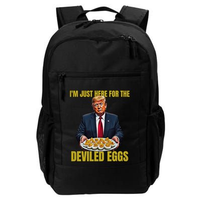 Funny Trump Thanksgiving IM Just Here For The Deviled Eggs Daily Commute Backpack