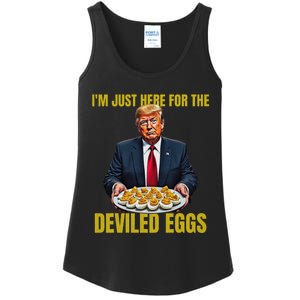 Funny Trump Thanksgiving IM Just Here For The Deviled Eggs Ladies Essential Tank