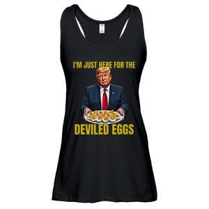 Funny Trump Thanksgiving IM Just Here For The Deviled Eggs Ladies Essential Flowy Tank