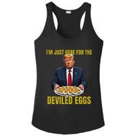 Funny Trump Thanksgiving IM Just Here For The Deviled Eggs Ladies PosiCharge Competitor Racerback Tank