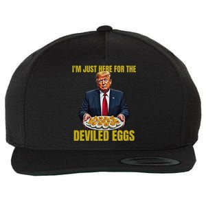 Funny Trump Thanksgiving IM Just Here For The Deviled Eggs Wool Snapback Cap