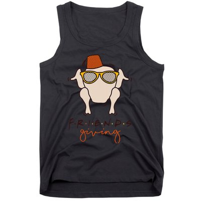 Funny Thanksgiving Turkey Head Friends Tank Top