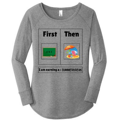 First Teach Then Beach First Teach Then Beach Funny Teacher Women's Perfect Tri Tunic Long Sleeve Shirt