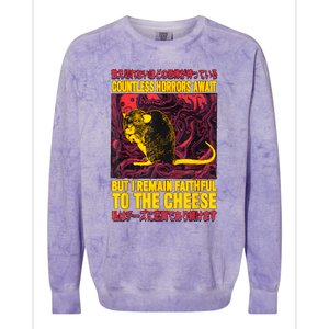 Faithful To The Cheese Japanese Horror Rat Colorblast Crewneck Sweatshirt