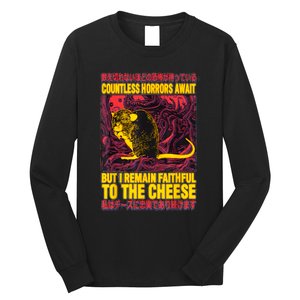 Faithful To The Cheese Japanese Horror Rat Long Sleeve Shirt