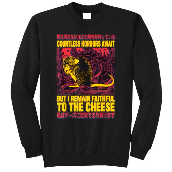 Faithful To The Cheese Japanese Horror Rat Sweatshirt