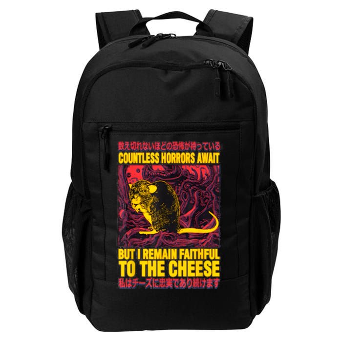 Faithful To The Cheese Japanese Horror Rat Daily Commute Backpack