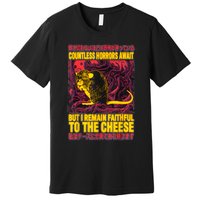 Faithful To The Cheese Japanese Horror Rat Premium T-Shirt