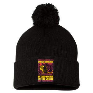 Faithful To The Cheese Japanese Horror Rat Pom Pom 12in Knit Beanie