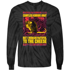 Faithful To The Cheese Japanese Horror Rat Tie-Dye Long Sleeve Shirt