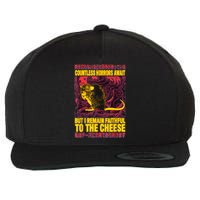 Faithful To The Cheese Japanese Horror Rat Wool Snapback Cap