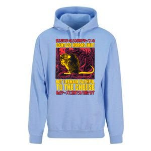 Faithful To The Cheese Japanese Horror Rat Unisex Surf Hoodie