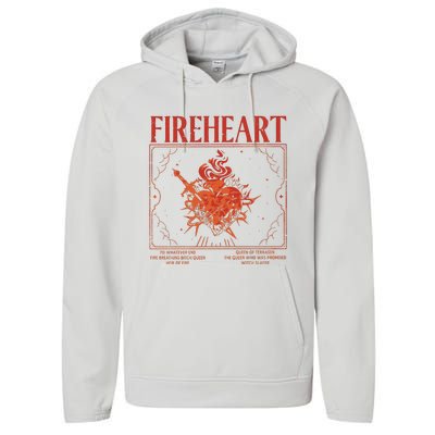 Fireheart Terrasen Throne Of Glass Merchandise Performance Fleece Hoodie