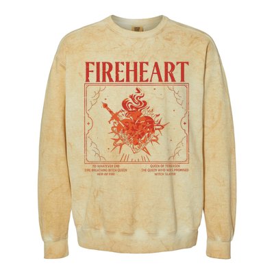 Fireheart Terrasen Throne Of Glass Merchandise Colorblast Crewneck Sweatshirt