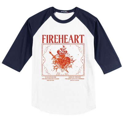 Fireheart Terrasen Throne Of Glass Merchandise Baseball Sleeve Shirt