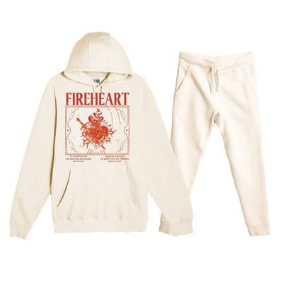 Fireheart Terrasen Throne Of Glass Merchandise Premium Hooded Sweatsuit Set