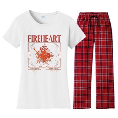 Fireheart Terrasen Throne Of Glass Merchandise Women's Flannel Pajama Set