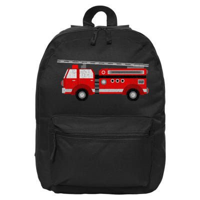 Fire Truck Trucker trailer Ladder 16 in Basic Backpack