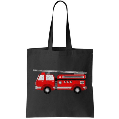 Fire Truck Trucker trailer Ladder Tote Bag