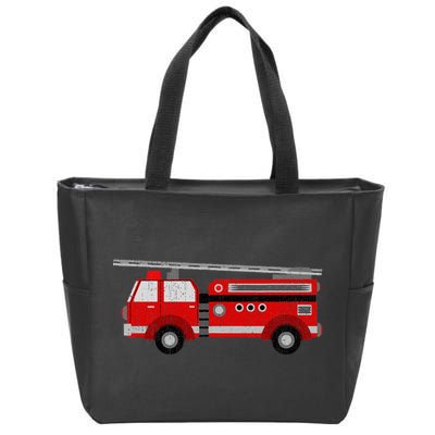 Fire Truck Trucker trailer Ladder Zip Tote Bag