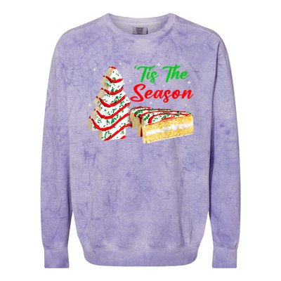 Funny Tis The Season Christmas Tree Cakes Debbie Xmas Gifts Colorblast Crewneck Sweatshirt