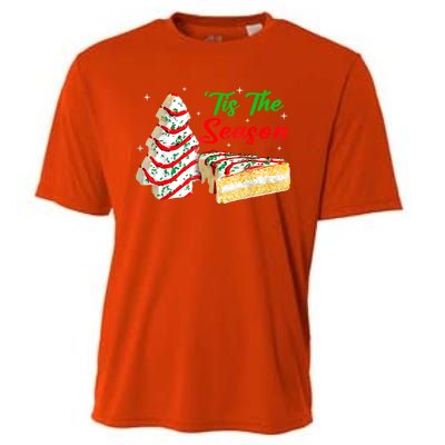 Funny Tis The Season Christmas Tree Cakes Debbie Xmas Gifts Cooling Performance Crew T-Shirt