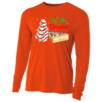 Funny Tis The Season Christmas Tree Cakes Debbie Xmas Gifts Cooling Performance Long Sleeve Crew