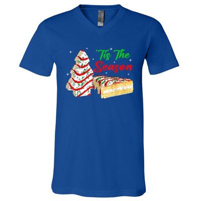 Funny Tis The Season Christmas Tree Cakes Debbie Xmas Gifts V-Neck T-Shirt