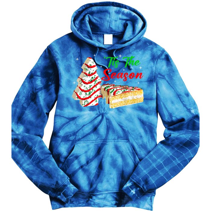 Funny Tis The Season Christmas Tree Cakes Debbie Xmas Gifts Tie Dye Hoodie