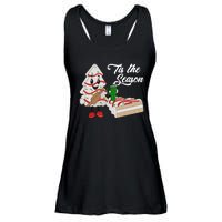 Funny Tis The Season Christmas Tree Cakes Debbie Xmas Gifts Ladies Essential Flowy Tank