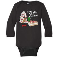 Funny Tis The Season Christmas Tree Cakes Debbie Xmas Gifts Baby Long Sleeve Bodysuit