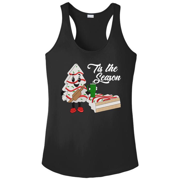 Funny Tis The Season Christmas Tree Cakes Debbie Xmas Gifts Ladies PosiCharge Competitor Racerback Tank