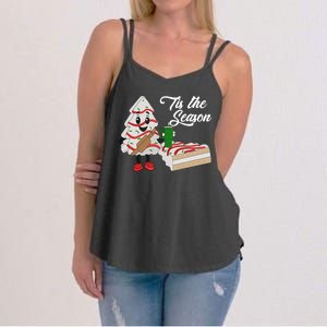 Funny Tis The Season Christmas Tree Cakes Debbie Xmas Gifts Women's Strappy Tank