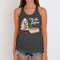 Funny Tis The Season Christmas Tree Cakes Debbie Xmas Gifts Women's Knotted Racerback Tank