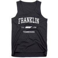 Franklin Tennessee Tn Vintage Sports Tank Top