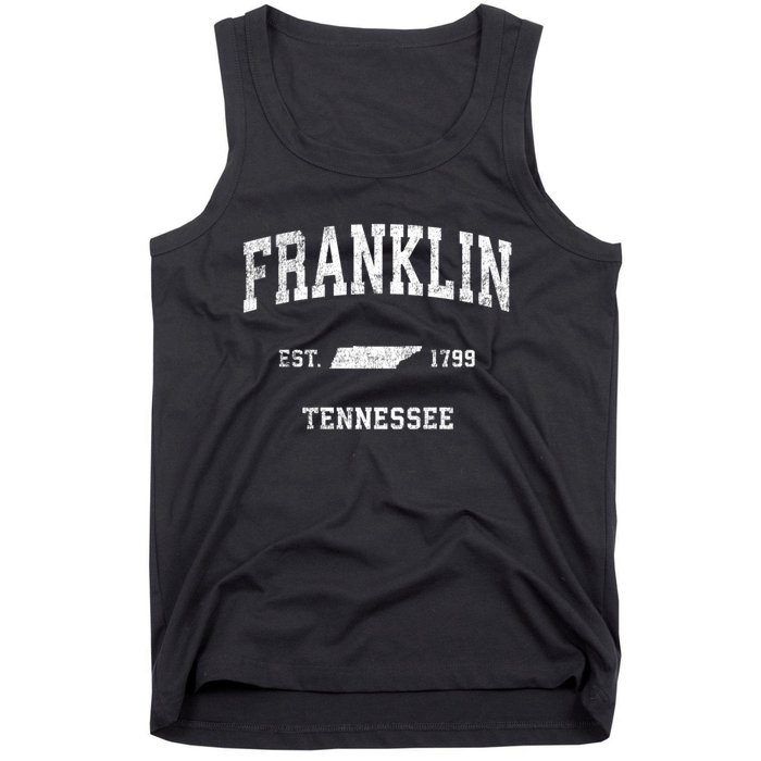 Franklin Tennessee Tn Vintage Sports Tank Top