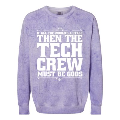 Funny Theater Tech Crew Stage Crew Colorblast Crewneck Sweatshirt